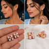 Square shape petal studs